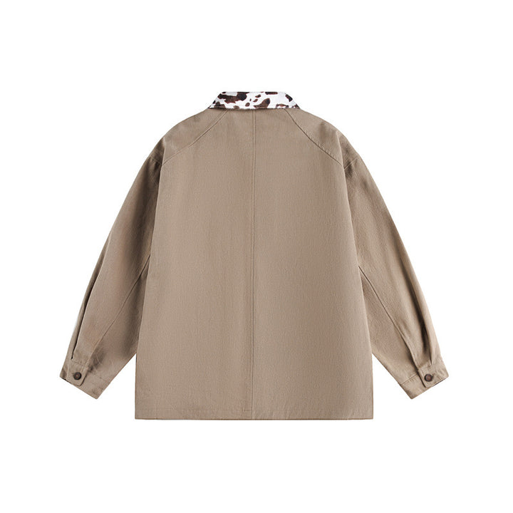 Unisex Overshirt in Utility Workstyle with faux fur collar and large flap pockets Mune Fashion