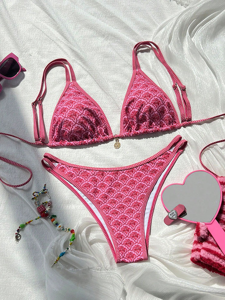 Women's Triangle Bikini with sophisticated pattern Mune Fashion