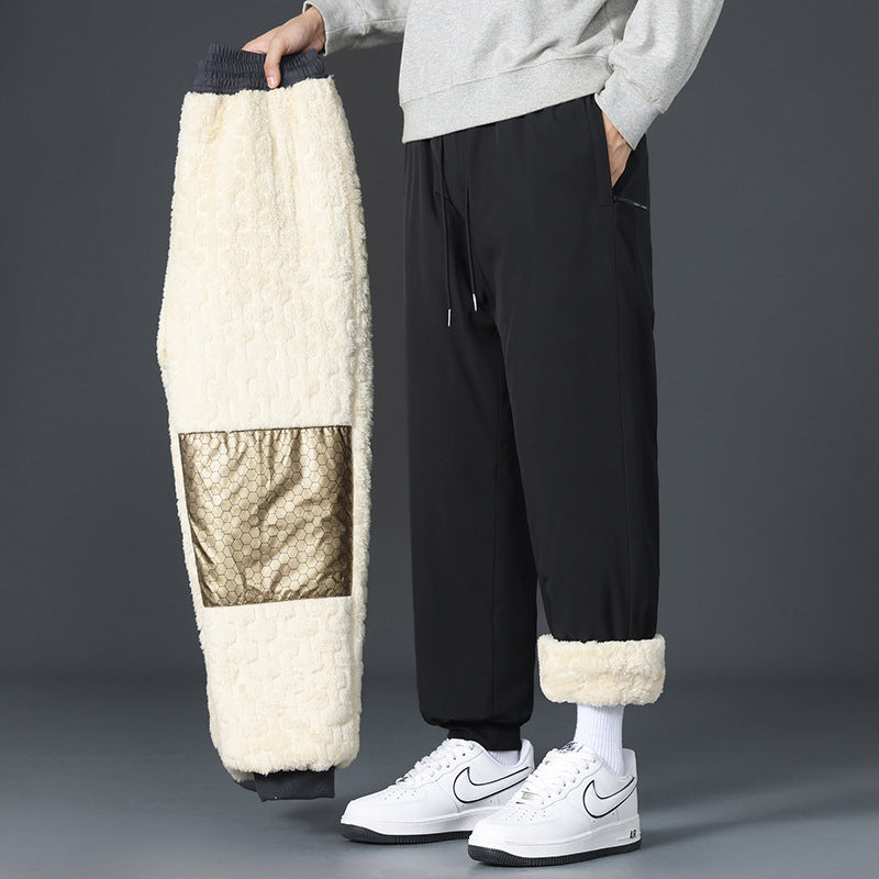 Men's Urban Fleece Jogging Pants with Mesh Design