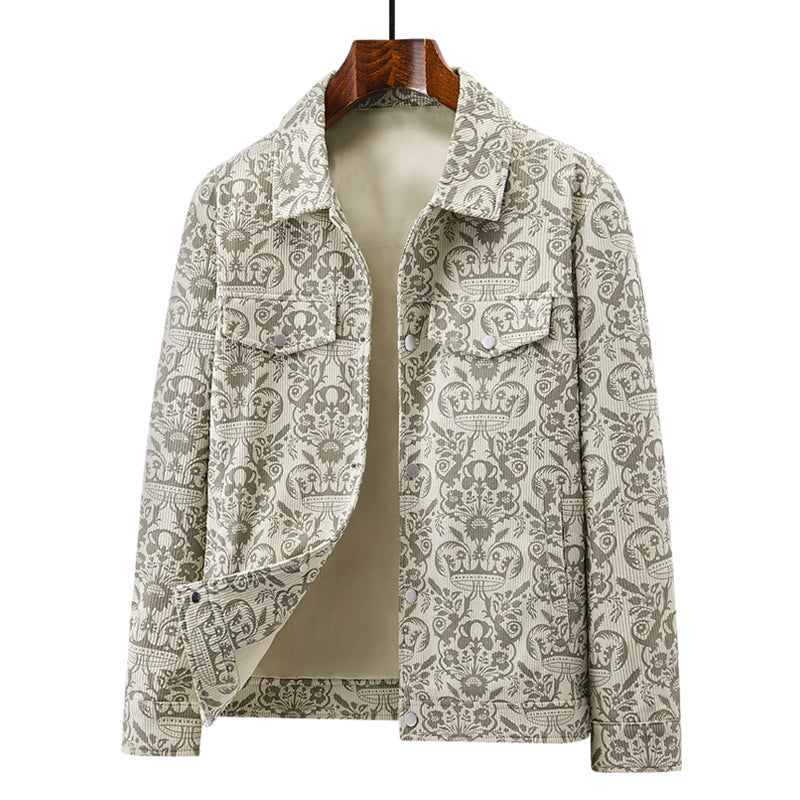 Ladies Elegant Utility Jacket with Floral Pattern Mune Fashion