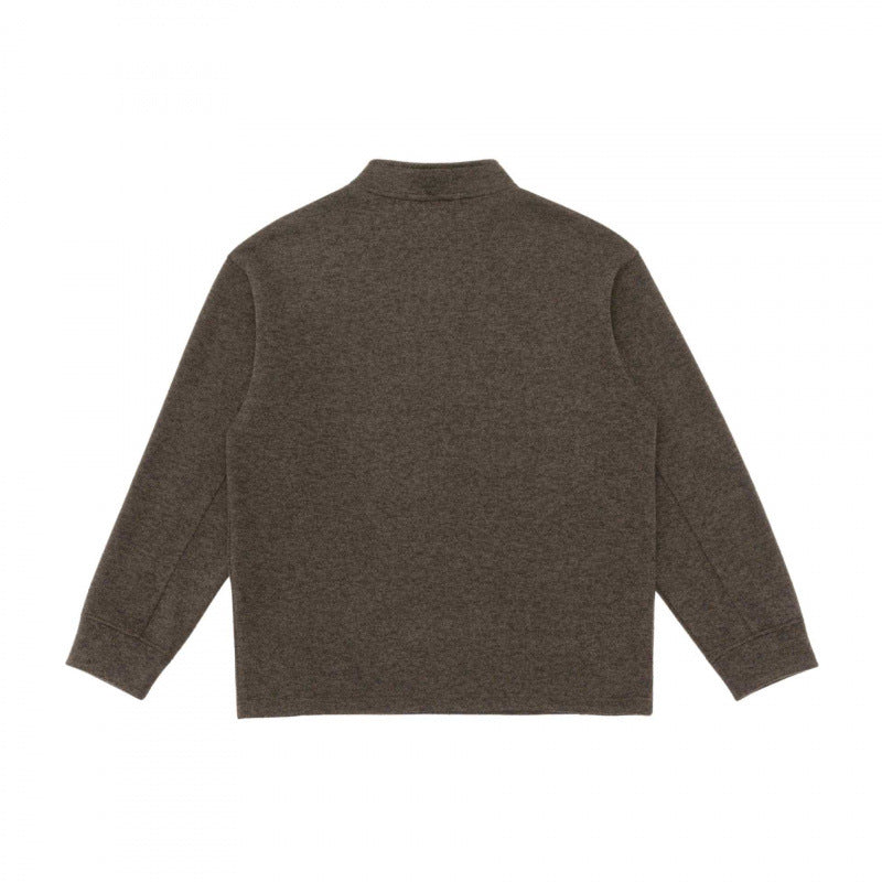 Men's Half-Zip Knit Sweater with Stand-Up Collar, Raglan Sleeves, and Contrast Stitching Mune Fashion