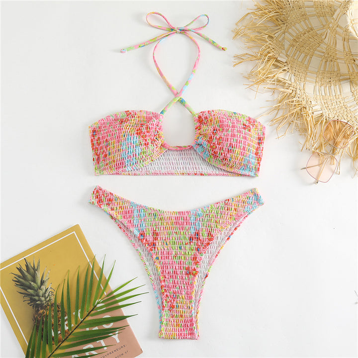 Women’s bikini set with cheerful wrap design and elastic waistband Mune Fashion