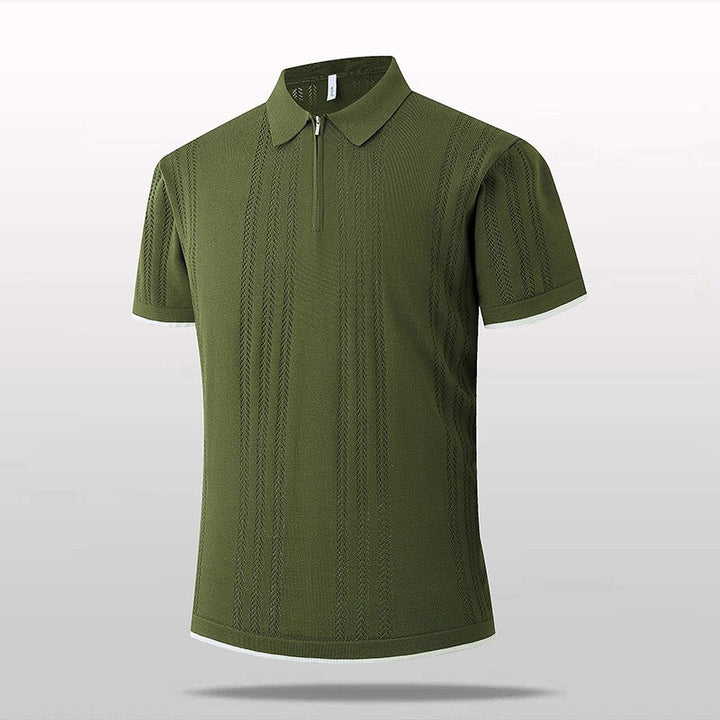 Men's Fashion Polo Shirt with Zip Mune Fashion