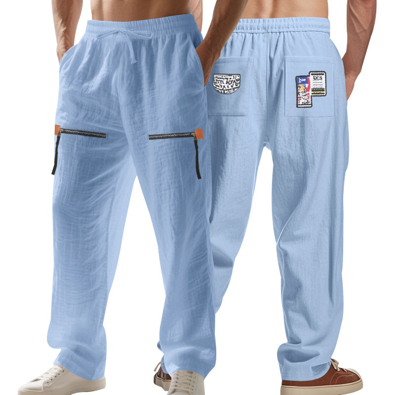 Men's loose Cargo pants with zippers and elastic waistband Mune Fashion