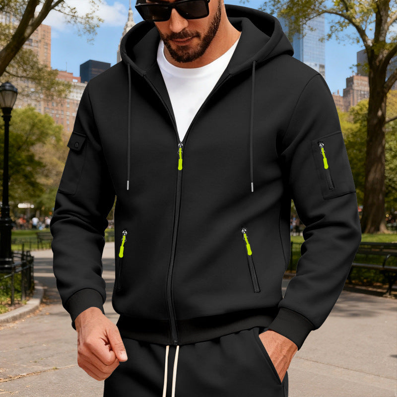 Men's hooded jacket with water-repellent zippers and multifunctional pockets Mune Fashion