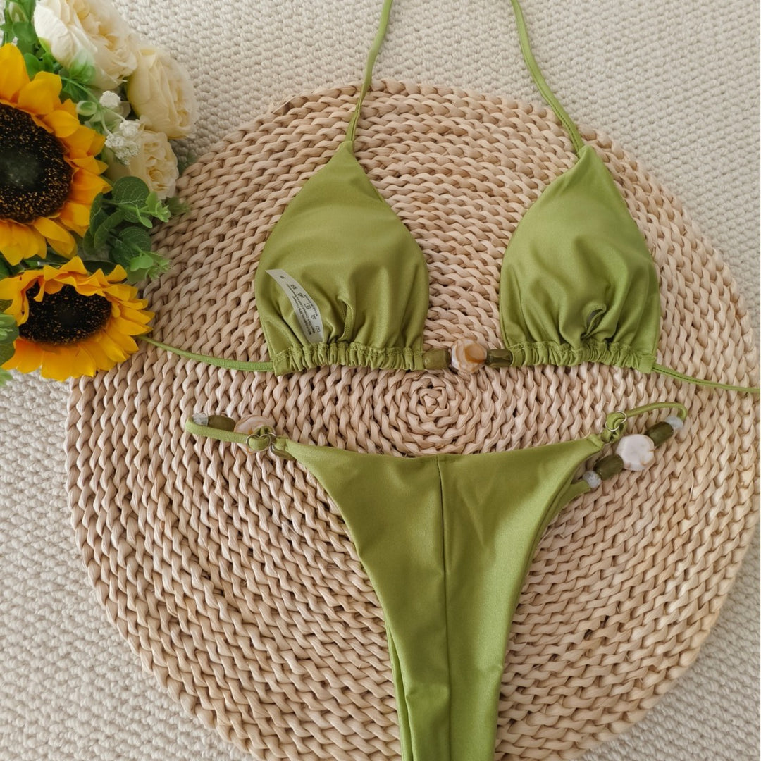 Women's triangle bikini with refined knot detail and adjustable straps Mune Fashion