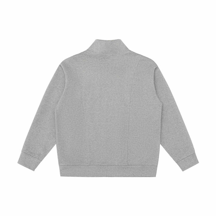 Unisex Lightweight Stand Collar Jacket made of Herringbone Structure with Full Zip Mune Fashion