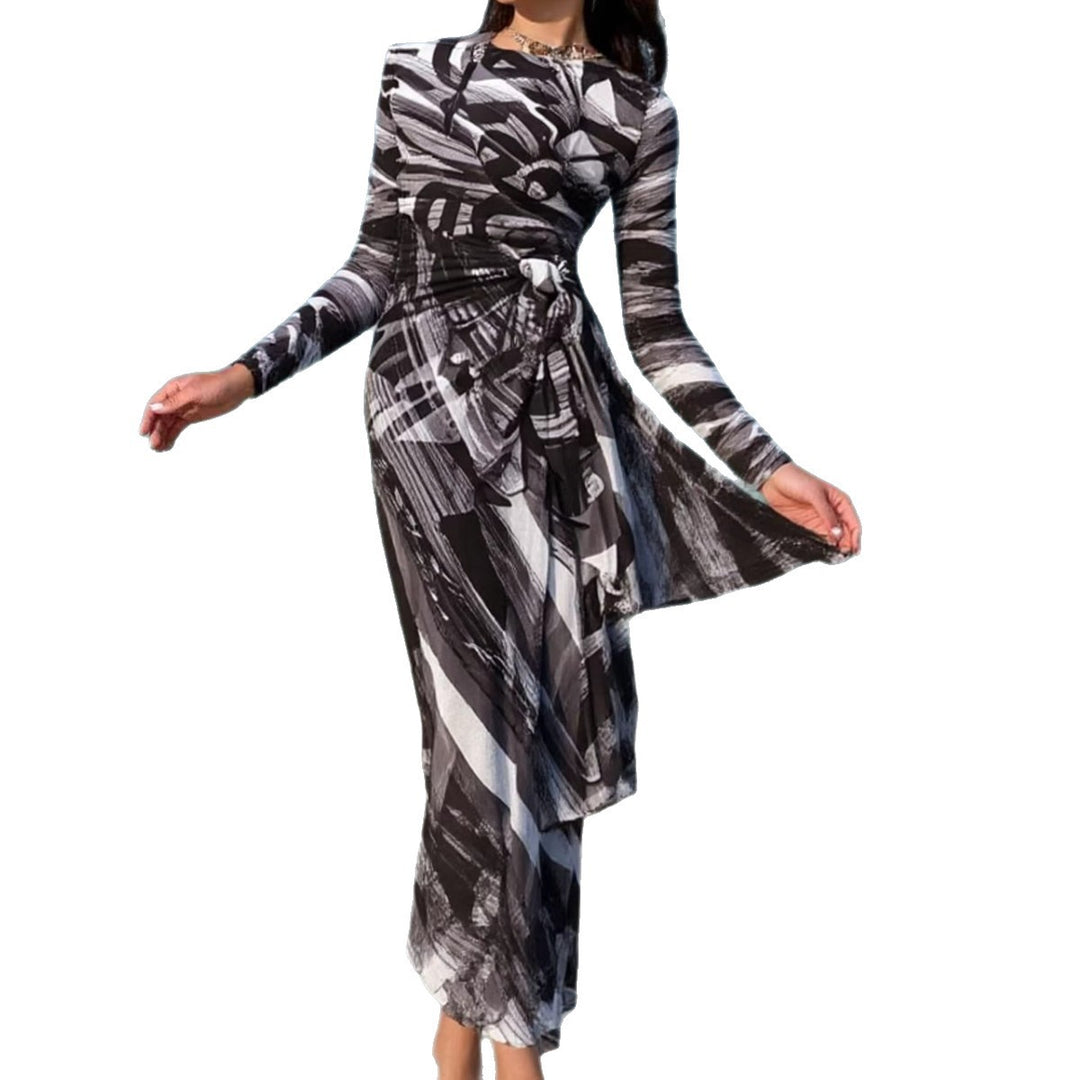 Women's Maxi Beach Dress with Sophisticated Wrap Design Mune Fashion
