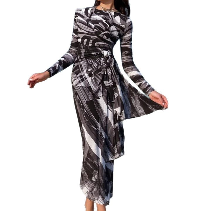 Women's Maxi Beach Dress with Sophisticated Wrap Design Mune Fashion