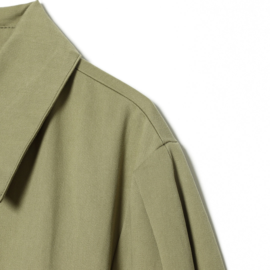 Women's Cropped Boxy Utility Jacket with Pleats and Flap Pockets Mune Fashion