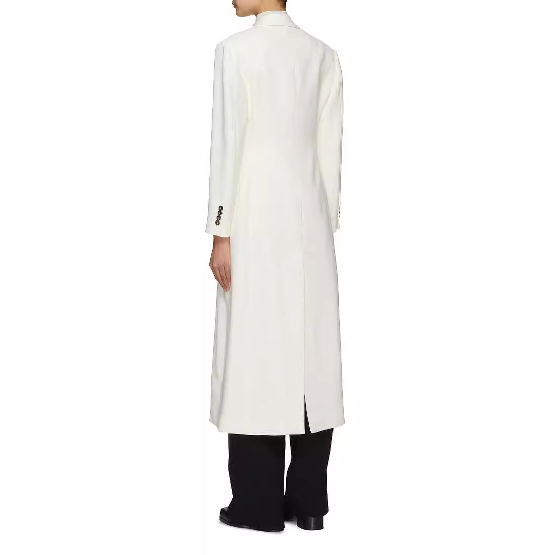 Women floor-length tailored blazer-coat with structured tailoring silhouette Mune Fashion