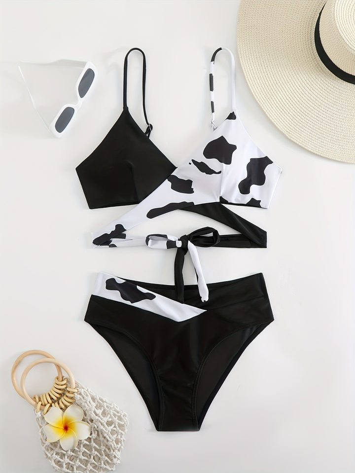 Women Triangle Bikini with sporty knot design Mune Fashion