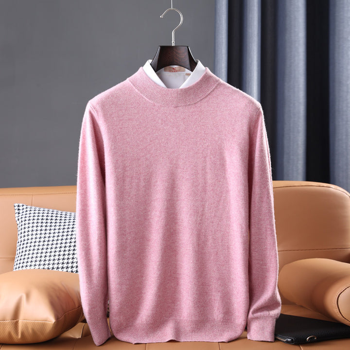 Men's Fine Turtleneck Sweater in Slim Minimal Silhouette made of Wool-Cashmere Mix Mune Fashion
