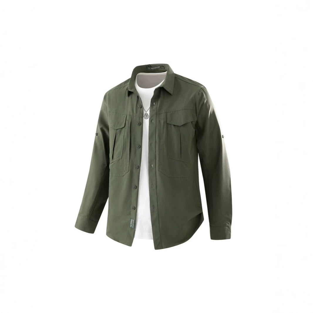 Men's Practical Outdoor Shirt with Many Pockets Mune Fashion