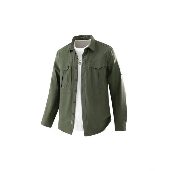 Men's Practical Outdoor Shirt with Many Pockets Mune Fashion
