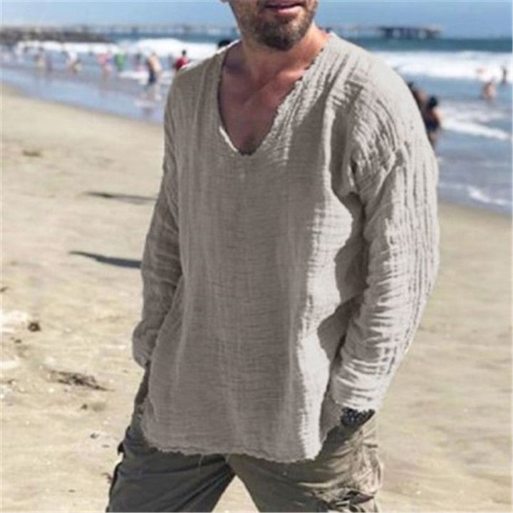 Men's Casual Linen Shirt Mune Fashion
