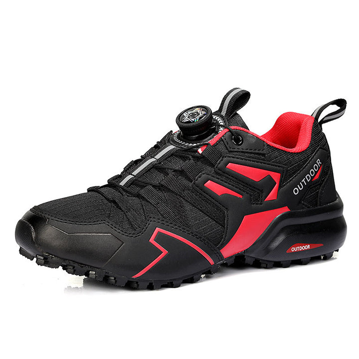 Men's breathable trail and hiking shoe with rotary closure, shock-absorbing midsole, and slip-resistant profile sole Mune Fashion