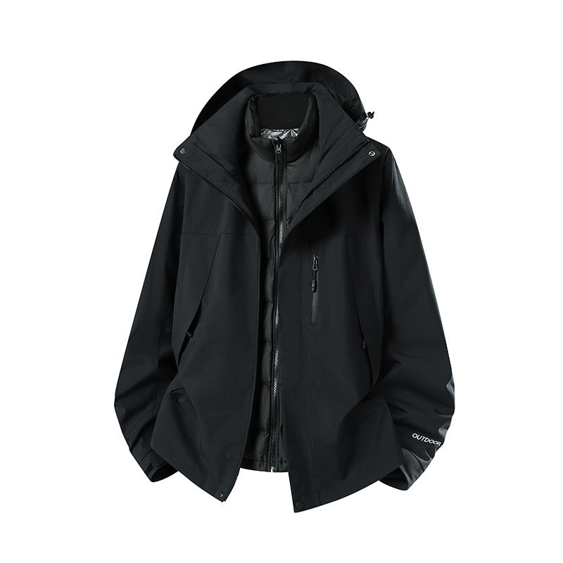 Women's Two-Piece Softshell Parka with Removable Quilted Inner Jacket Mune Fashion