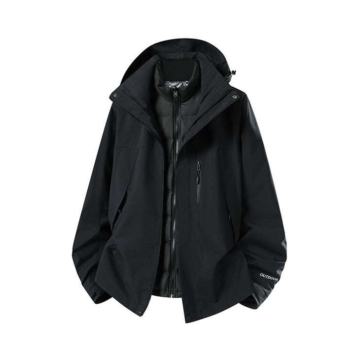 Women's Two-Piece Softshell Parka with Removable Quilted Inner Jacket Mune Fashion