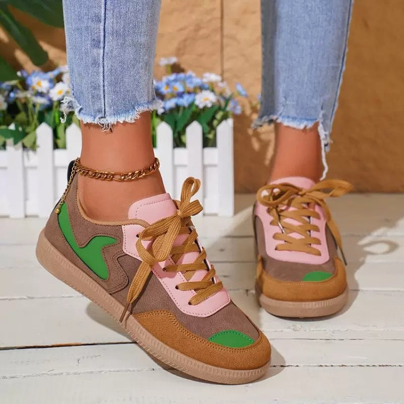 Women's Retro Sneaker with rubber sole, lightweight textile lining and comfort insole Mune Fashion