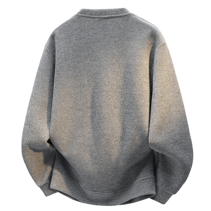 Men's Oversized Textured Henley Knit Sweater with Triple Button Placket Mune Fashion