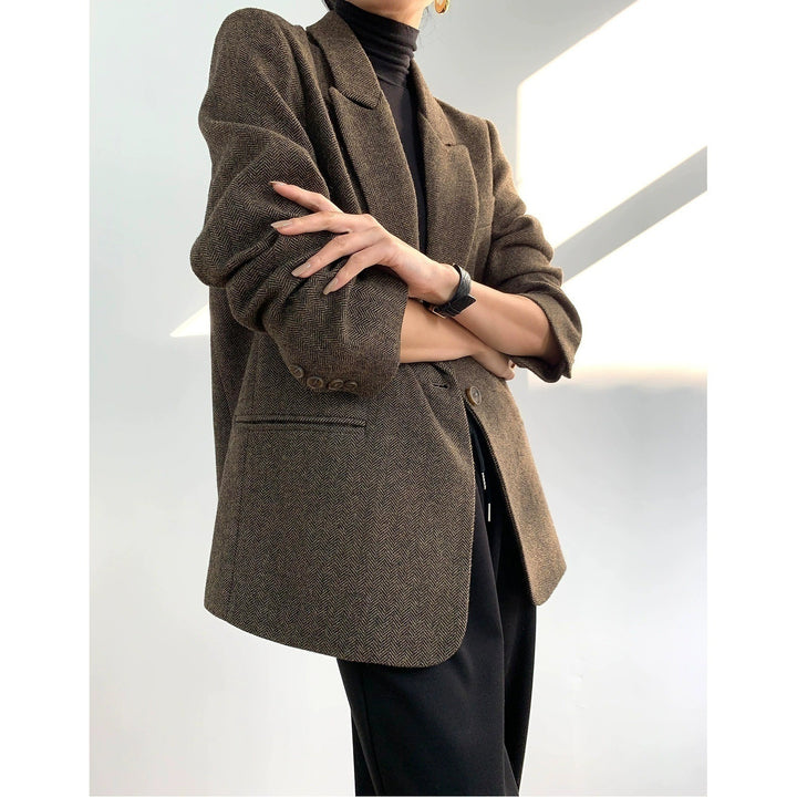 Ladies Elegant Wool Blazer Mune Fashion