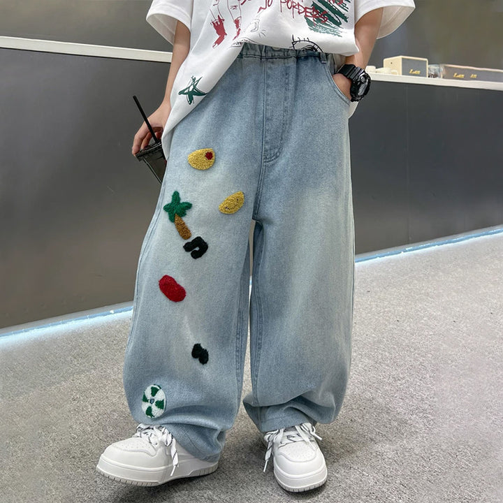 Unisex casual jeans with unique embroidery Mune Fashion