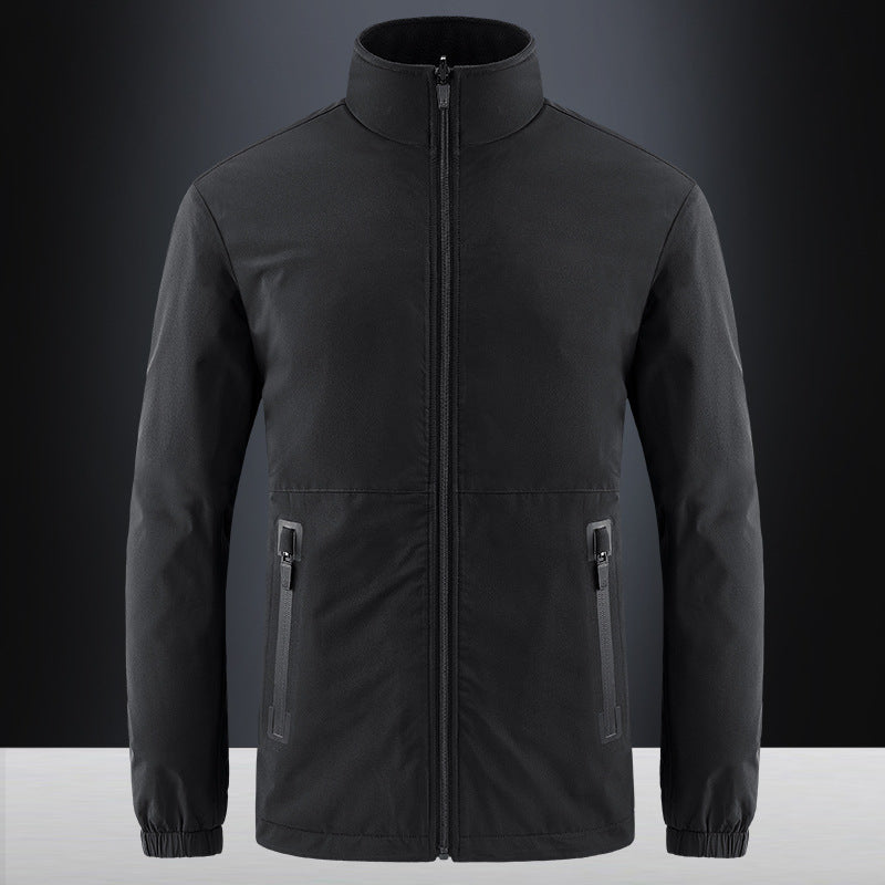 Men's softshell jacket with high stand-up collar and water-repellent surface Mune Fashion
