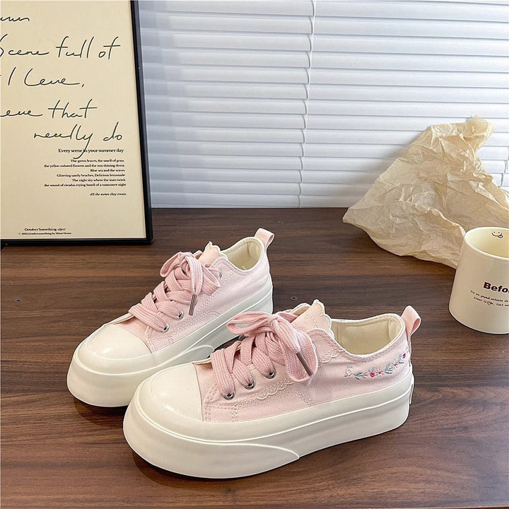 Ladies Trendy Casual Sneakers with Playful Ruffle Details and Cushioned Sole Mune Fashion