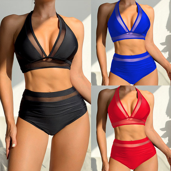 Ladies sporty bikini with transparent inserts Mune Fashion