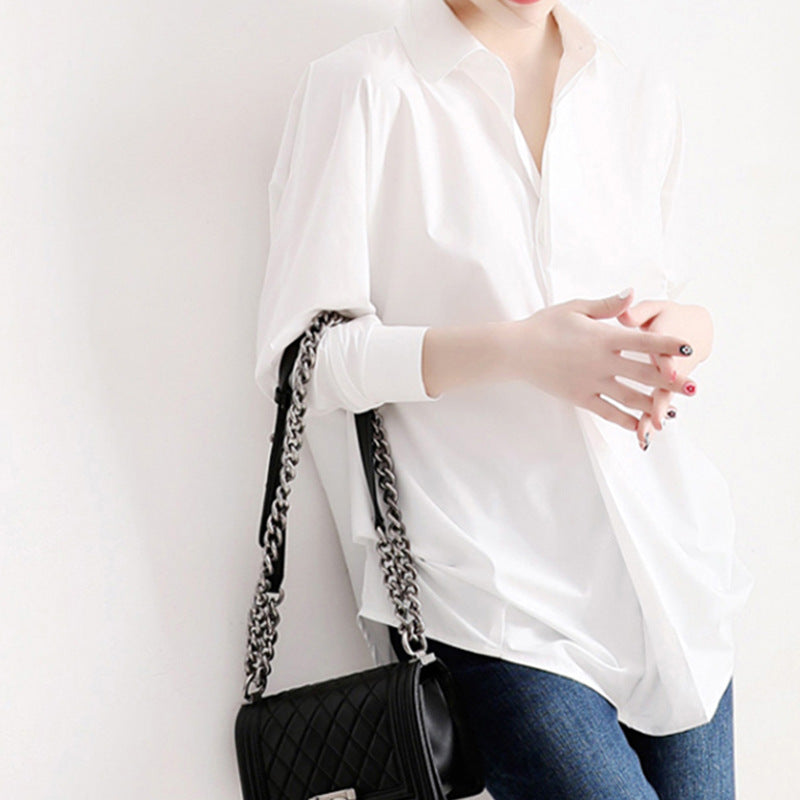 Women Elegant Blouse with Modern Cut Mune Fashion