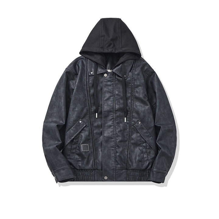 Men's Hooded Canvas Blouson in Boxy Cut with Utility Details Mune Fashion