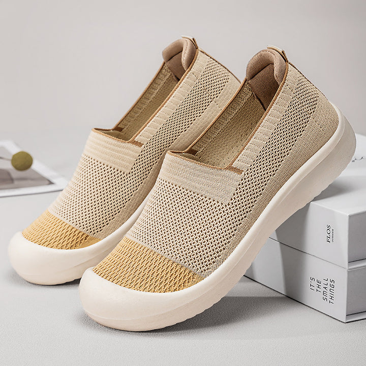 Women’s lightweight knitted slip-on sneaker with reinforced toe cap and shock-absorbing EVA platform sole Mune Fashion