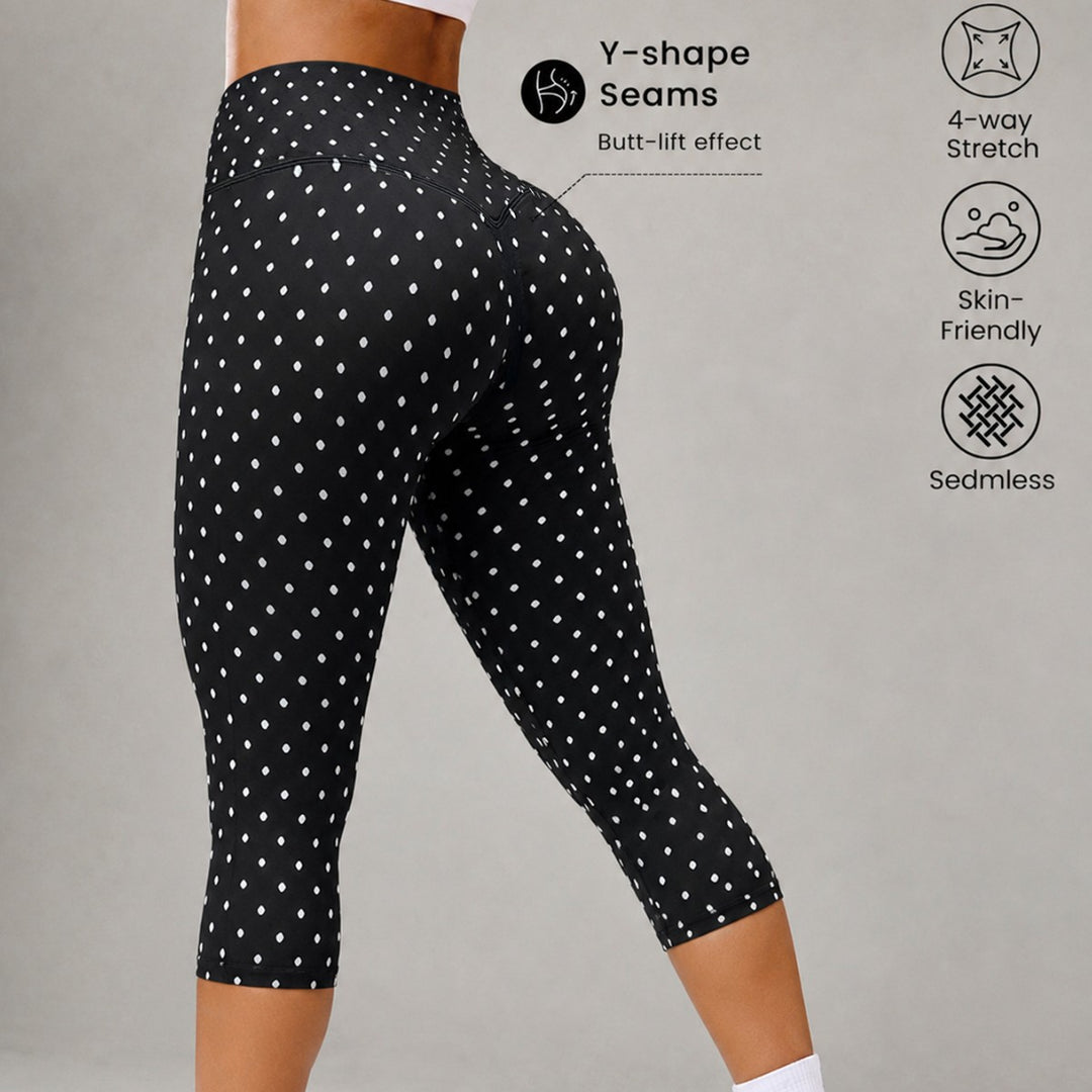 Women's sporty 3/4 leggings with Y-shaped seams and anti-cellulite effect Mune Fashion