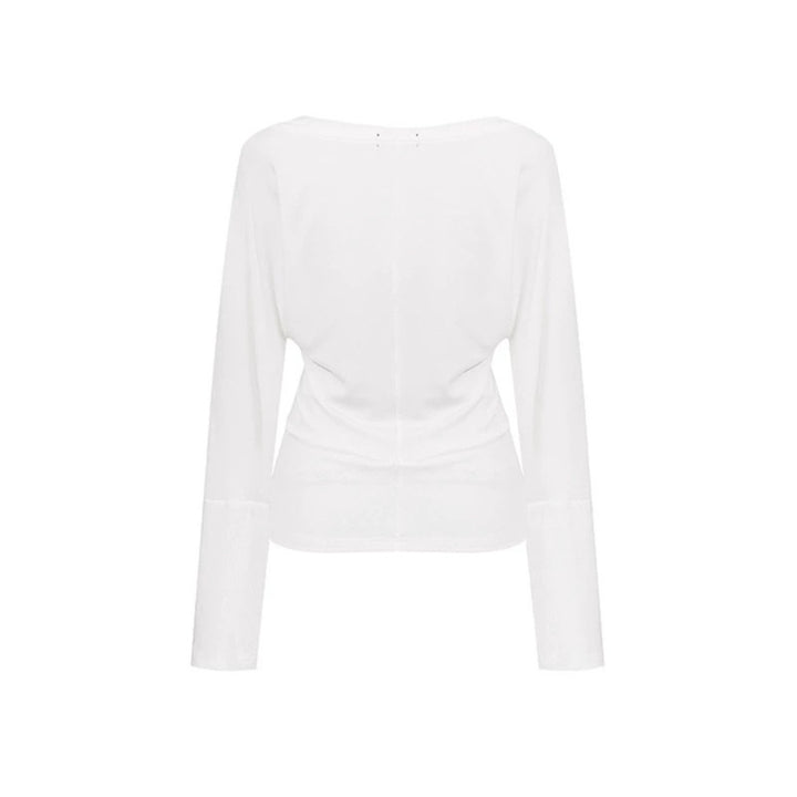 Women's Layered Long Sleeve Shirt with Integrated Halter Neck and Vintage Graphic Mune Fashion