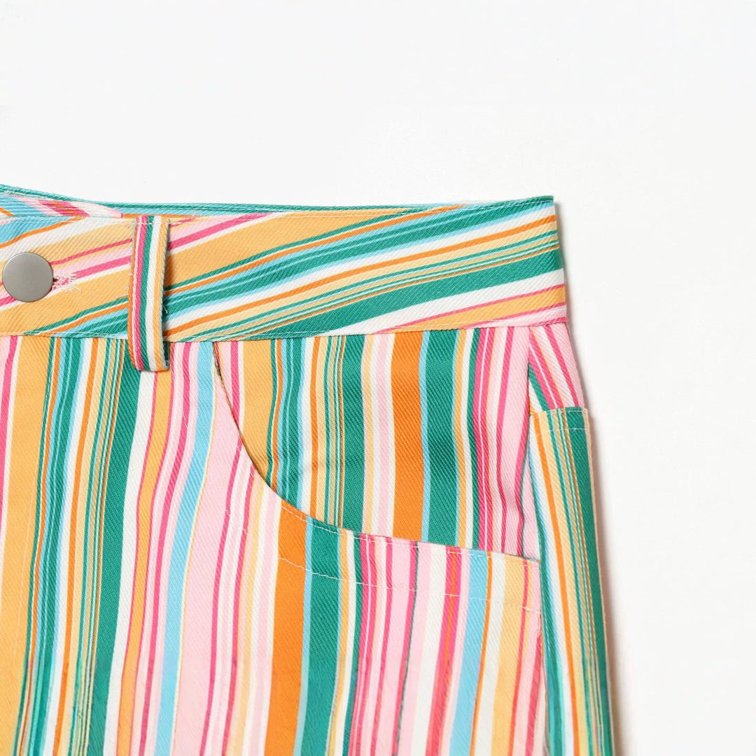 Women’s loosely falling palazzo pants with a high waist and side pockets Drune