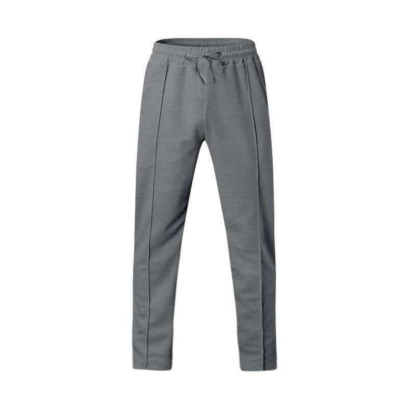 Men's sporty joggers with elastic waistband and front center seam Mune Fashion