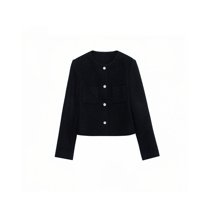 Women modern cropped jacket with elegant buttons Mune Fashion