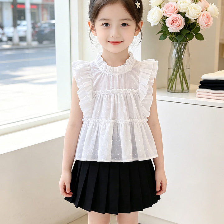 Girls Summer Top with Ruffle Details Mune Fashion