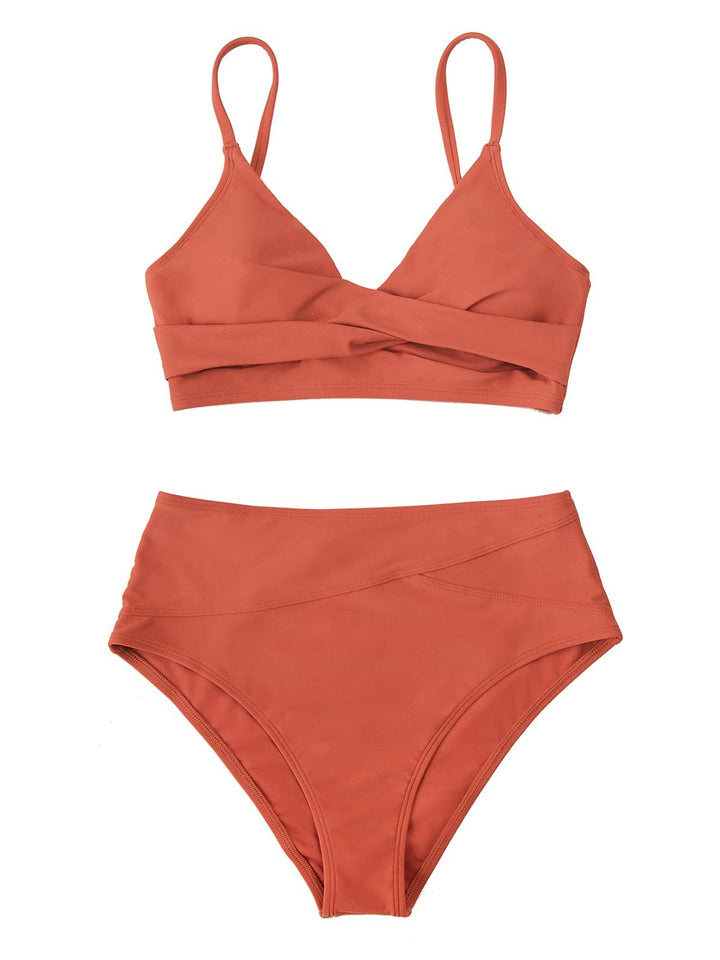 Women High-Waisted Wrap Bikini Set Mune Fashion