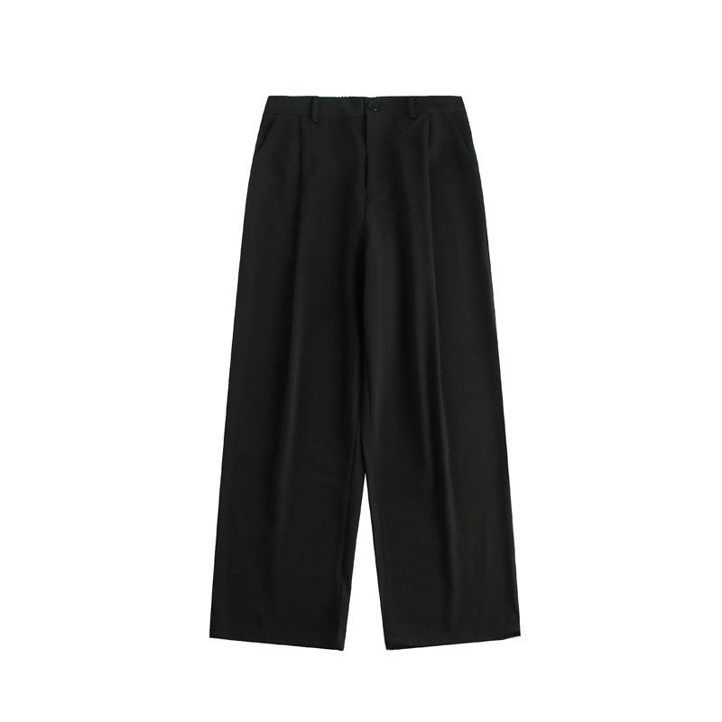 Ladies wide high-waisted trousers with pleats and wide leg Mune Fashion