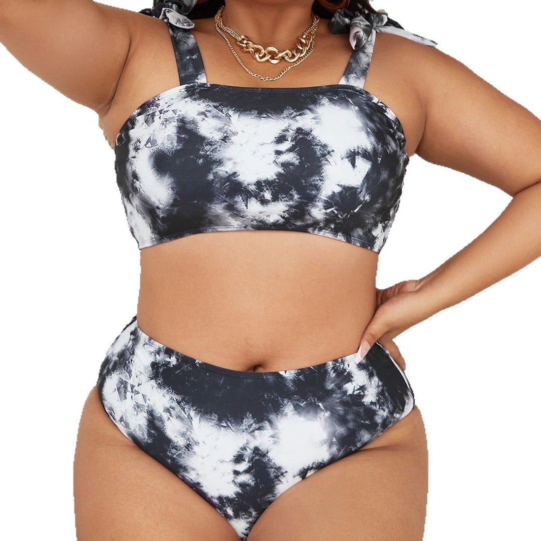 Women's High-Waisted Bikini Set with Playful Top and Elegant Strap Design Mune Fashion