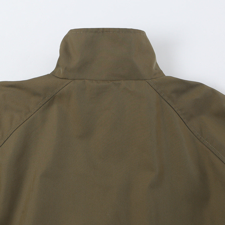 Women's Midi Length A-Line Transitional Coat with Stand-up Collar and Concealed Button Placket Mune Fashion