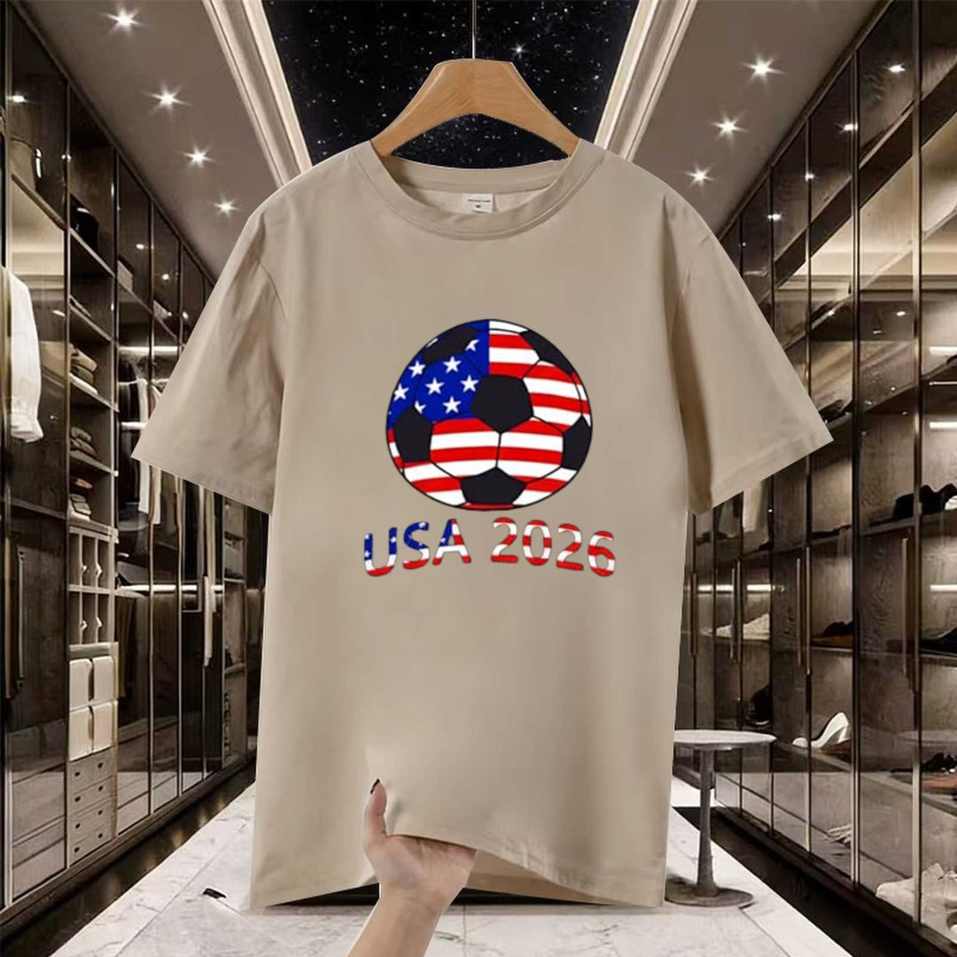 Unisex nan Fan-T-Shirt with large-area USA football print and soft cotton jersey Mune Fashion