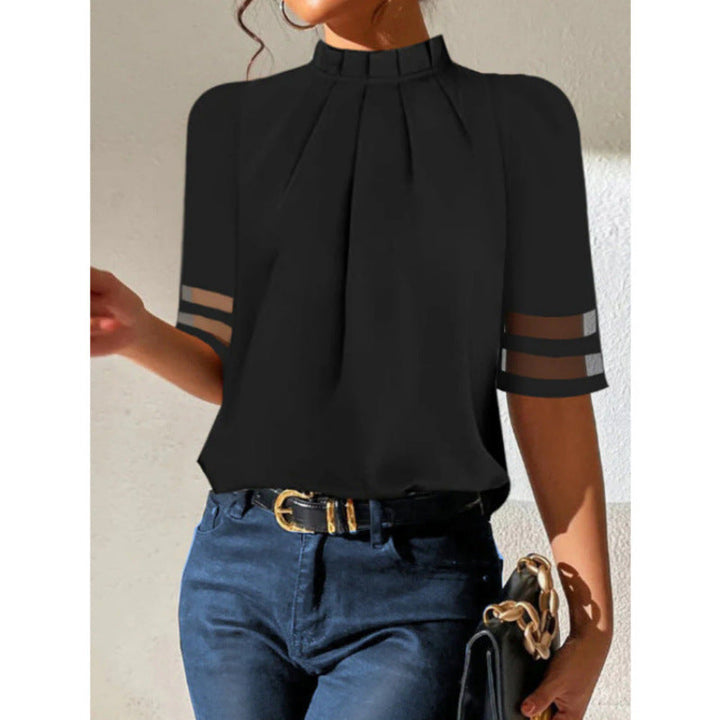 Ladies elegant blouse with transparent sleeves Mune Fashion