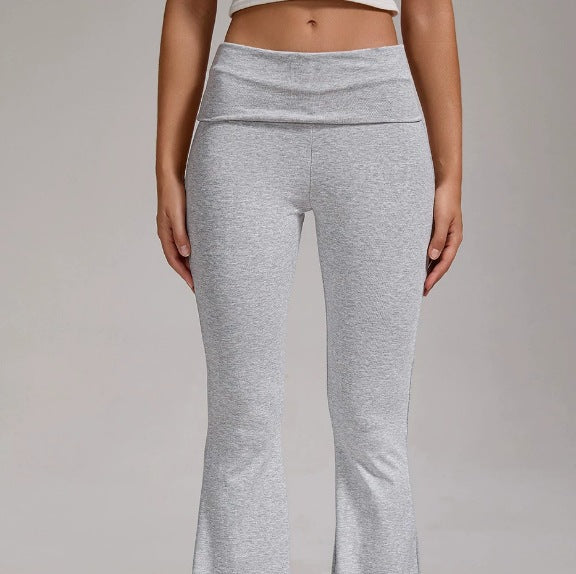 Women's high-waisted stretch flare yoga pants with shaping waistband Mune Fashion