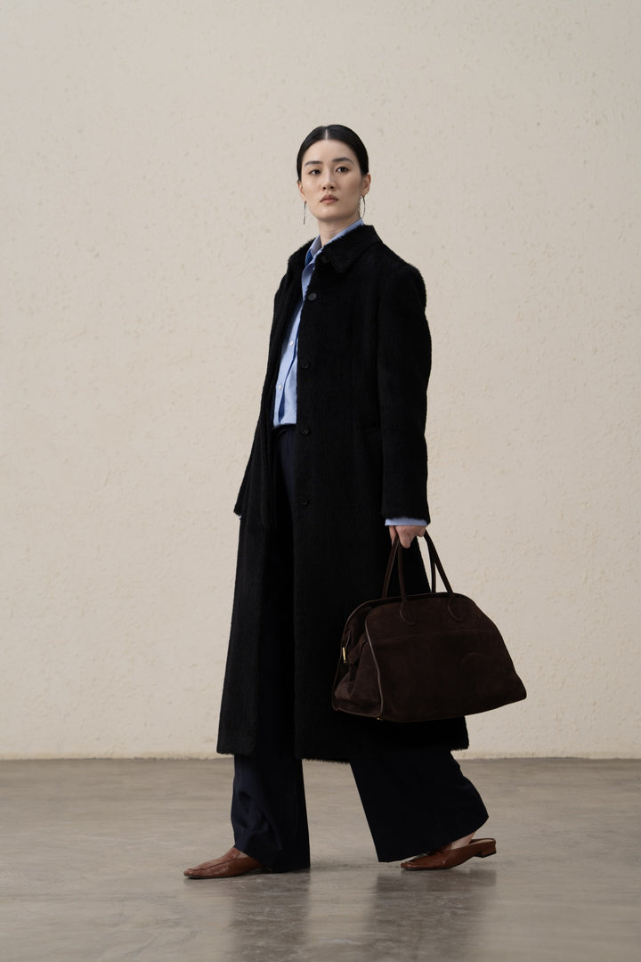 Ladies Elegant Long Hair Coat Mune Fashion