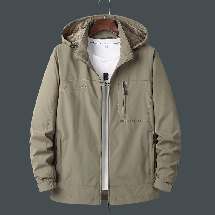Men's Technical Outdoor Jacket with Adjustable Hood Mune Fashion