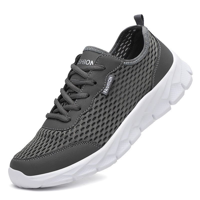 Men's lightweight mesh sneakers with elastic slip collar and cushioning foam sole Mune Fashion
