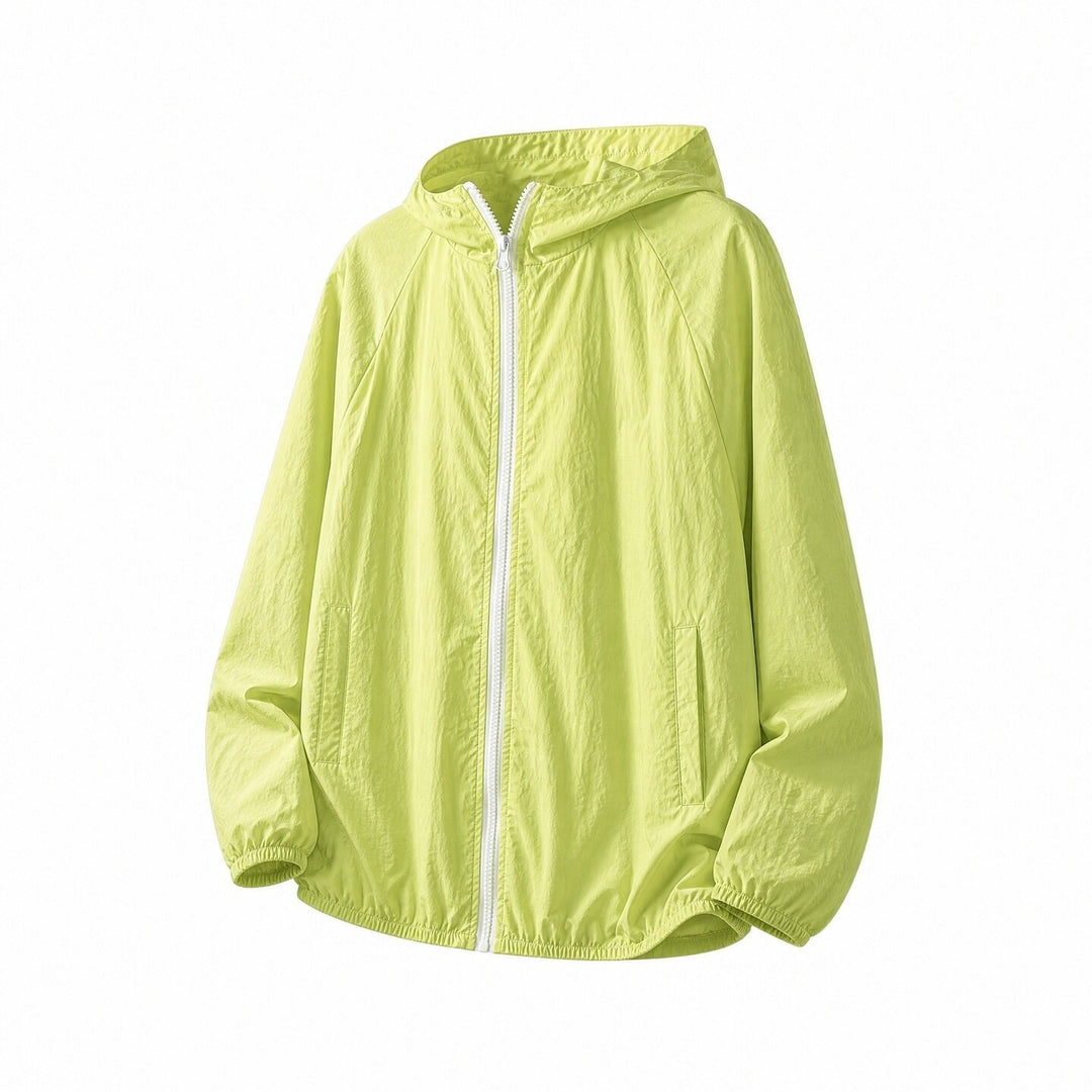 Men's Lightweight Oversized Windbreaker with Hood, Elastic Hem & Side Pockets Mune Fashion